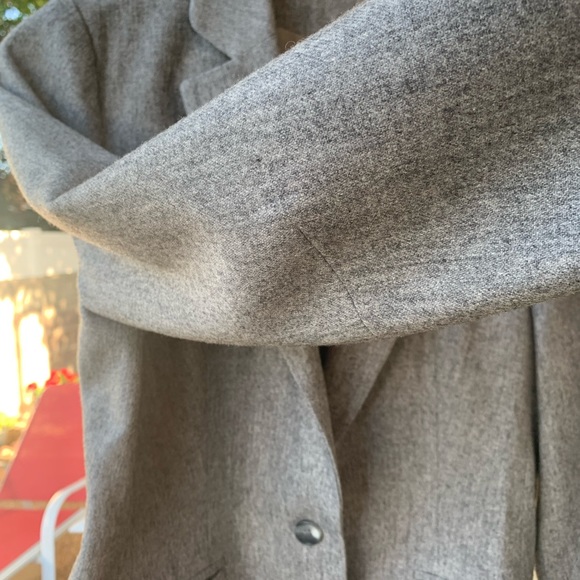 Vintage Kirtland Hall one button wool grey blazer size S - Picture 9 of 14